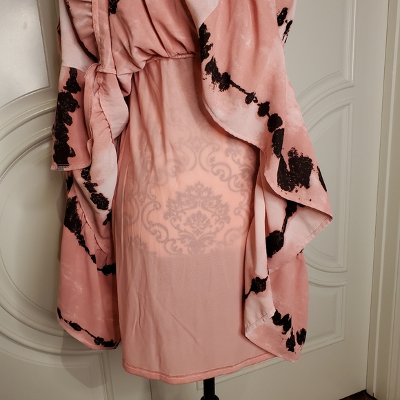 Entro Tie Dye Pink babydoll Tiered Sundress - Picture 11 of 11